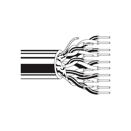 Belden Multi-Conductor Cable, AWM, 22 AWG, 4 C, Chrome, PVC, Solid, 300V AC, Indoor, 1000 ft 9302 0601000